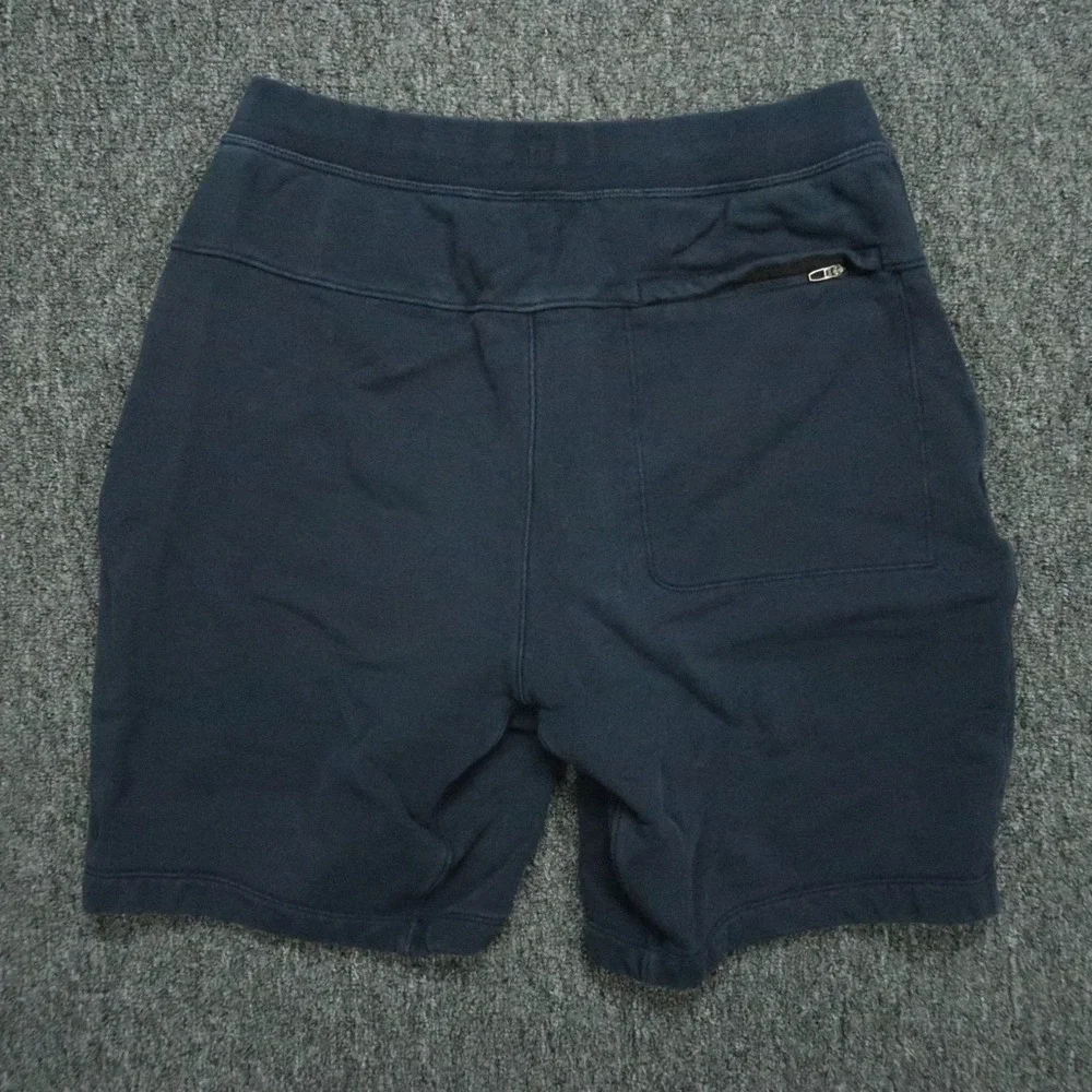 Lululemon Shorts Mens Small Blue Relaxed French Terry Zip‎ Pocket Training